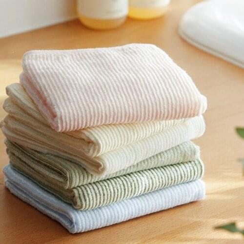 Kids fiber face towels soft facial best quality absorbent baby towel solid color reusable hand wash cloth