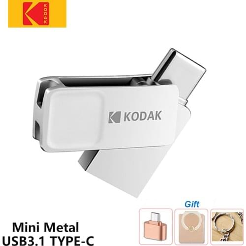 Kodak K223C Ultra USB 3.1 Flash Drive Type C 128GB Dual Pendrive 64GB 32GB 16GB Metal Type A OTG Flash Drive for smartphone PC