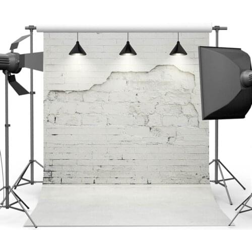 Mehofoto White Brick Wall Backdrop Photography Newborn Baby Background for Photo Studio Custom CM-6642
