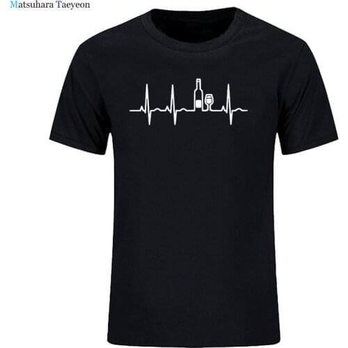 Wein Heartbeat Mens Tshirts Men Summer Cotton T Shirt Harajuku Streetwear New Funny Print Tshirt For Men