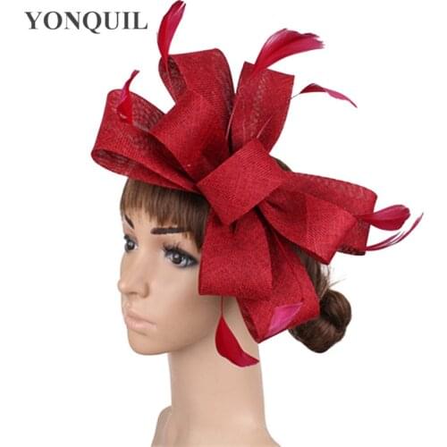 Marron Fashion Wedding Fascinator Hat Elegant Women Ladies Headwear Party Tea Hair Accessories Formal Dress Wedding Headdress