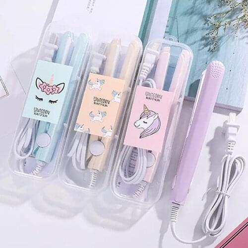 Mini Hair-Straightener Flat Iron Ceramic Hair Straightener Dry and Wet Thermostatic Electric Curling Iron Fashion Styling Tools