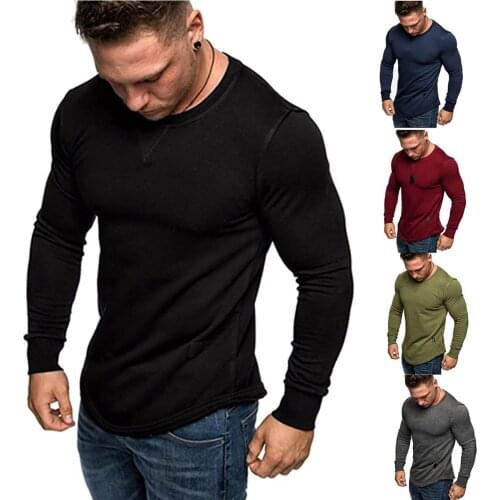 Mens Long Sleeve Blouse Autumn Winter Casual Tops Solid Color Slim Fit Blouse Shirts Simp Sport Wear