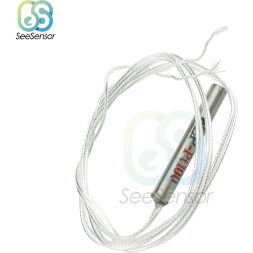 2Pcs PT100 Platinum Resister Temperature Sensor Detector Waterproof Temp Probe -20~450 Celsius
