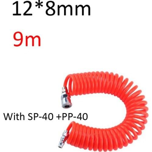PU Spring Air Pipe Air Compressor Gas Line Pneumatic High Pressure Telescopic Hose Spiral Air Pipe Steam Pipe With Joint