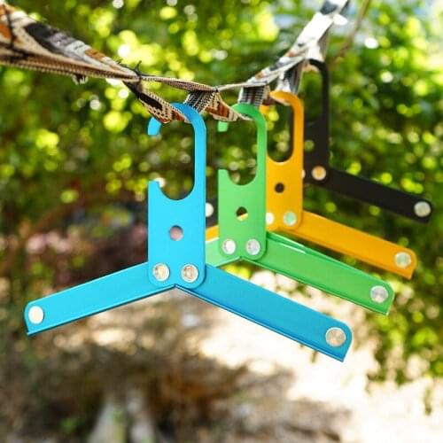 Portable Outdoor Folding Clothes Hanger Aluminum Drying Rack Multi-functional Folding Hanger for Outdoor Travel Hangers