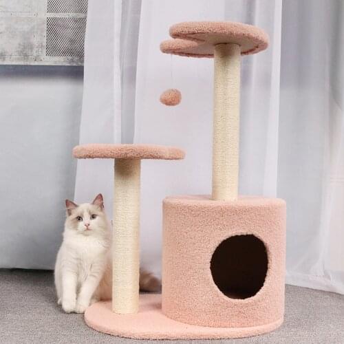 Cat Climbing Frame Can Be Used In All Seasons Cat Nest Cat Tree Pet Cat Nest Cat Toy Sisal Cat Platform