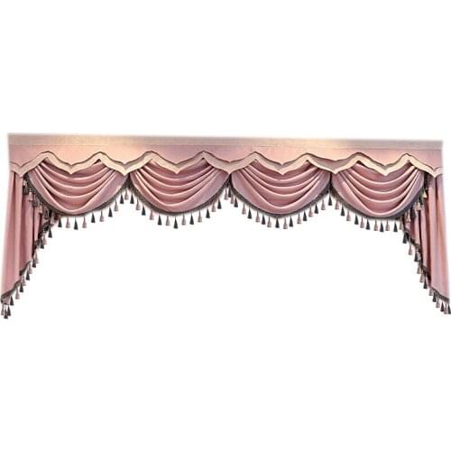 Luxury custom Valance for living room high-end design custom Valance for bedroom apartment curtain top