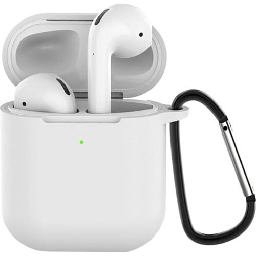 Silicone Protective Cover Cover skin for Apple AirPods 2 with Ear Hook Earphone Case Shockproof Bluetooth Wireless Accessories