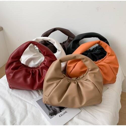 Top Handle Bags For Women 2021 Genuine Soft Leather Hand Bag Female New Clutch Purses Ladies Dumpling Shoulder Bag Large Pouch