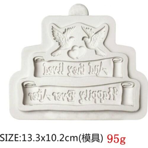 Wedding Wedding Silicone Mold Heart Shaped Love Chocolate Silicone Cake Decoration Baking Mold WMJ-901