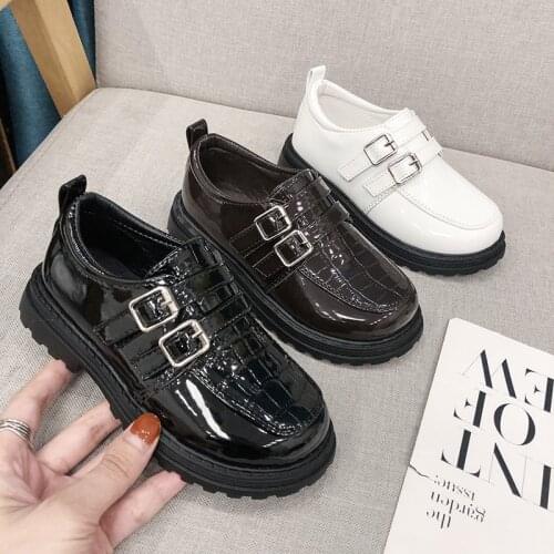 Fashion Kids Boys Leather Shoes Suit Anti-Slip Children Girls Princess Shoes Thick Soled Loafers Flats Toddler Shoes Mary Jane