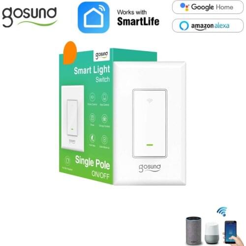 Gosund Smart Timing Switch 120mm US Smart WiFi Light Switch Works With Alexa Google Home Smart Life/Gosund App Remote Control