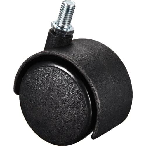 Uxcell Furniture Casters 2 Inch Nylon M8 x 15mm Threaded Stem Swivel Caster Wheels, 38lb Capacity Each Wheel