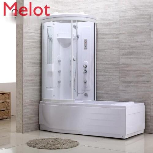 High-End Bathroom L-Type Integrated Shower Room with Bathtub Household Hotel Toilet Surfing Bath Room