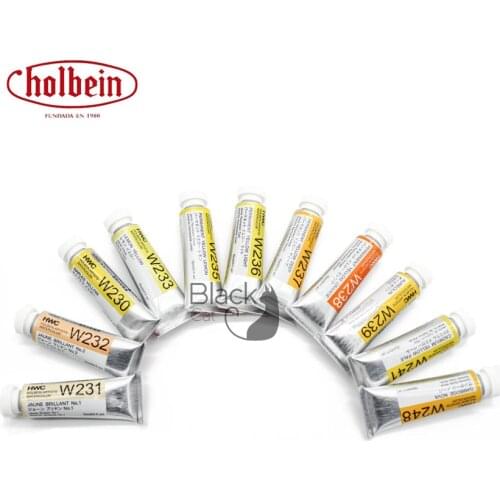 Japanese Holbein Watercolor Paint Artist Grade 15ml Tubular Acuarelas Yellow Series painting school supplies
