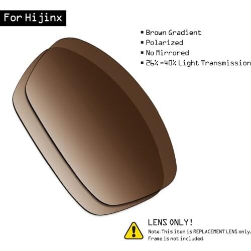 SmartVLT Polarized Sunglasses Replacement Lenses for Oakley Hijinx - Brown Gradient Tint