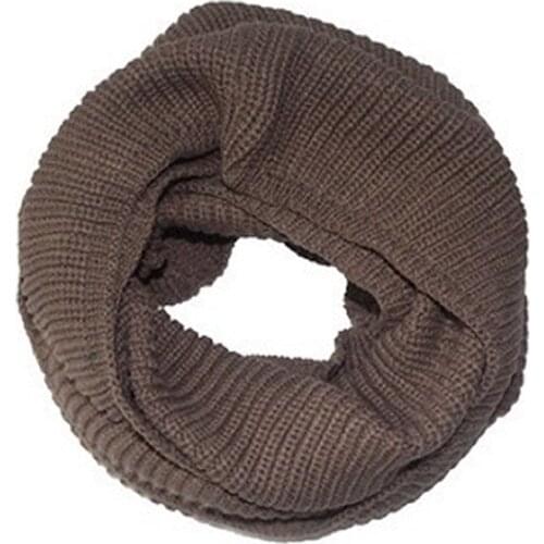 KLV 11 Colors Fashion Womens Men Winter Warm Infinity 2 Circle Cable Knit Cowl Neck Long Scarf Shawl