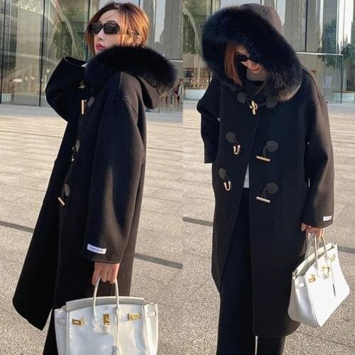 Brand Famous Luxury Women Natural Fox Fur coats Rhinestone studded High fashion styllish Winter real fur jackets