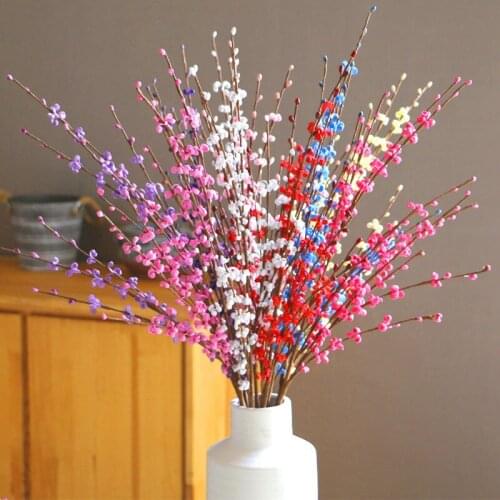 1 Branch Artificial Flowers Winter Jasmine Fake Flower Plum Blossom Party Wedding Decorations Living Room Home Decor Supplies