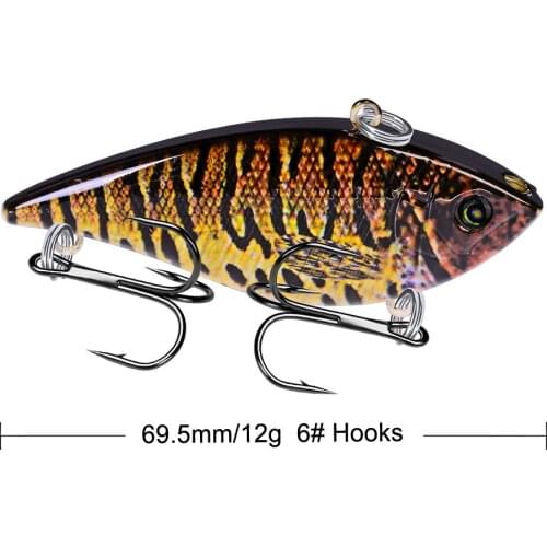 1PCS VIB Hard Bait Fishing Lure 7cm 16g Sinking Long Shot Rattling Crankabit Wobbler Isca Artificial Pesca For Bass Pike