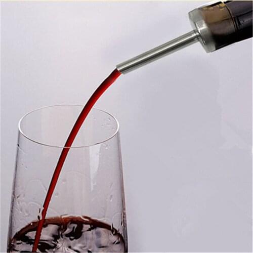 1PC Stainless Steel New Wine Pourer Decanter Wine Aerator Spout Pourer Portable Wine Aerator Pourer Wine Bar Accessorie