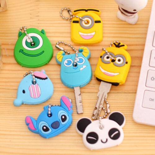 1pcs cartoon Silicone Protective key Case Cover For key Control Dust Cover Holder Organizer Home Accessories Supplies
