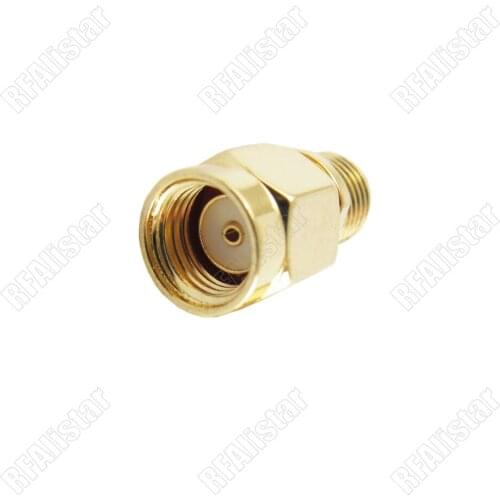 10 Pieces RP-SMA Male Female pin to SMA Jack Female Coaxial Cable Connector Adapter