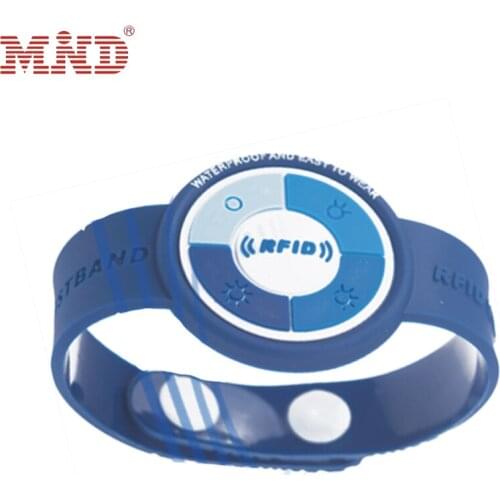 13.56Mhz RFID Bracelet Wristband Proximity Waterproof Silicone NFC Smart Watch Type for Access Control