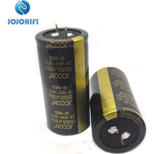 2pcs 15000UF 80V 35x70mm JCCON 105 ℃ 80V/15000uf New Audio Power Amplifier Power Supply Board Horn Capacitor