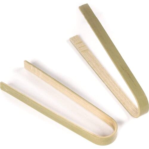 20pcs Bread Toast Bamboo Tongs Food Clips Pastry Toast Tong Wooden Toaster Bagel Bacon Squeezer Sugar Ice Tea Tongs Teaware Clip