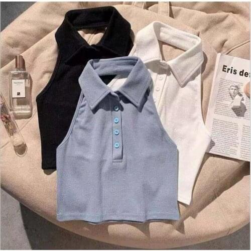 2021 hot sale girls backless t-shirt cotton summer fashion girls vest 4-9t B259