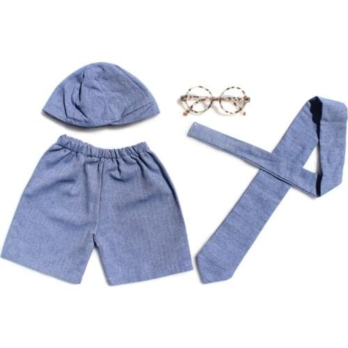 4-piece hat pants glasses Newborn Photography Props Baby Boy Gentleman Set Costume Clothing Studio Shoot
