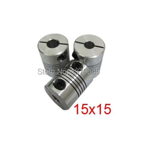 5pcs/lot Coupler 15mm to 15mm Flexible Shaft Coupler 15x15mm Flex Clamp Shaft Coupling Connector Diameter 32mm Length 40m