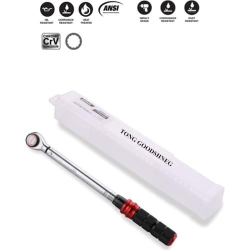 60-330Nm 1/2 Inch Drive Click Adjustable Torque Wrench Industrial Wrenches for Bikes/Motorcycle/Cars,Car Repair Hand Tools Set