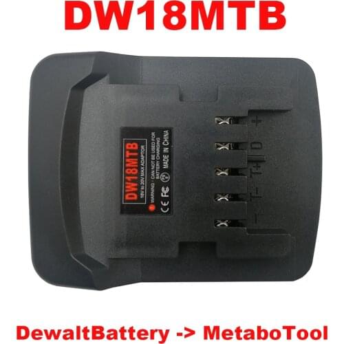 Adapter Converter MK18MTB DW18MTB use Makita DeWolt 20V Li-ion Battery on Metabo 18V Lithium Tool