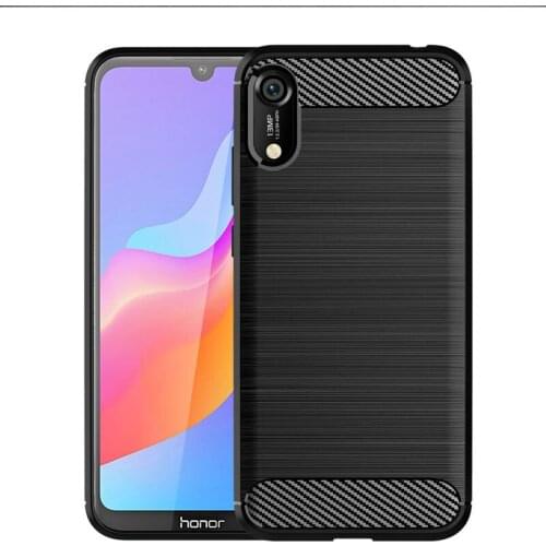 Shock Absorption Cover Soft TPU Anti Scratch Carbon Fiber Back Original Case for Huawei Honor 8A Cover Cases