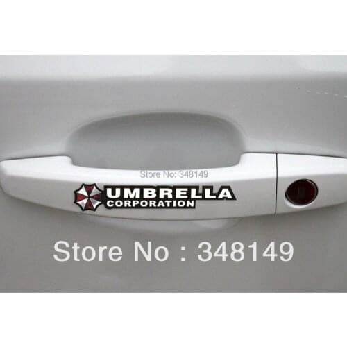 Aliauto 4 x Car-Styling Umbrella Corporation Car Door Handle Sticker And Decal For Toyota Ford Focus chevrolet Cruze VW Kia Opel