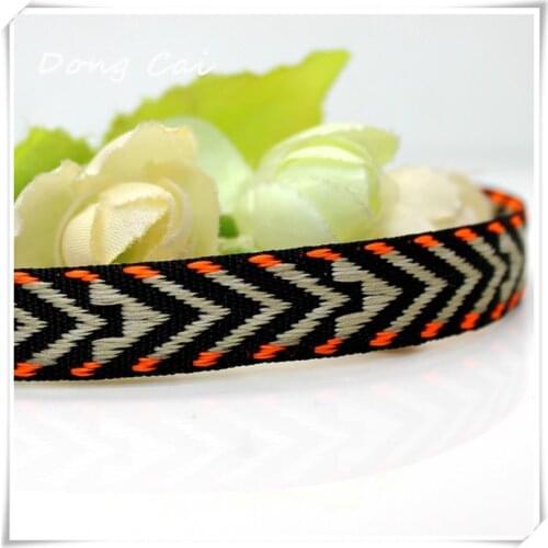 Free shipping 10yards/lot 1.3CM Zakka Personal design Character Woven Jacquard Webbing ethnic ribbon garment accessories