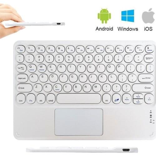 Wireless Touchpad Plastic Keyboard 9.7 inch Mini Bluetooth Keyboard With Touchpad For iPad PC Computer Tablet Universal
