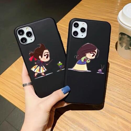 Mini Princesses TPU Soft black Phone Case For iPhone SE2020 12mini 12pro 11pro Max 7 8 Plus XR Xs Max 6s TPU Silicone cover