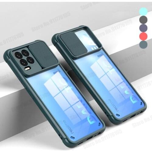 Acrylic HD Transparent Shockproof Phone Case For OPPO Realme 8 5G C21 C20 A54 A52 A72 A92 A74 4G Magnetic Stand Protective Cover