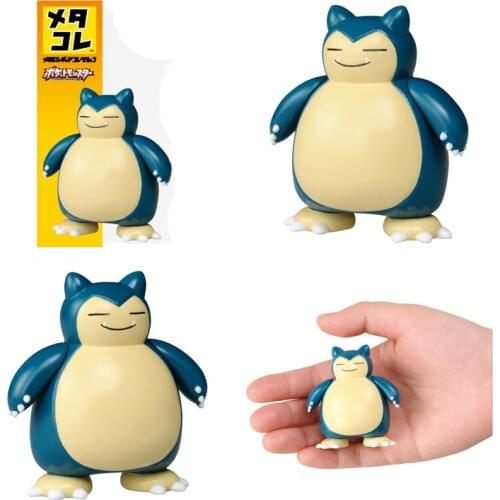 TAKAR TOMY Pokemon Anime Figures Snorlax Alloy Doll Decoration Toys Movable Joints Action Figure Collections Model Kids Gifts