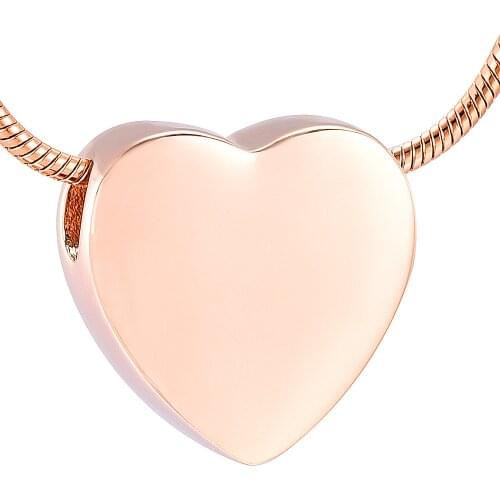 K9952 Custom Engraved Heart Cremation Jewelry for Ashes Pendant Stainless Steel Urns Pet/Human Memorial Necklace for Men Women