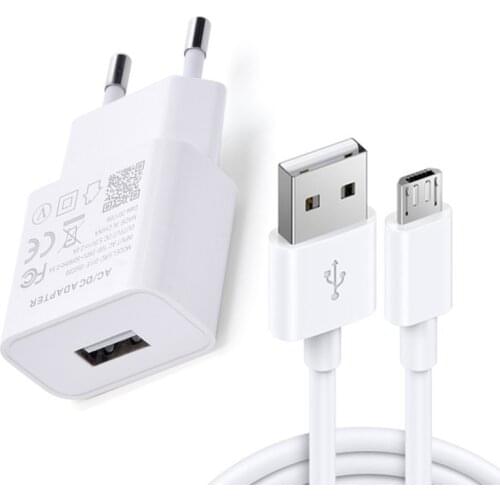 12W 5V 2A EU Type-C Micro USB Cable Phone Charging Adapter for Xiaomi MI5 Max 3S Redmi Note 10 5G 10S 9 3 4 6 7 8 8T Pro 4X 5 5S