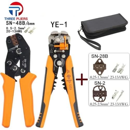 SN-48B Crimping Plier 0.5-2.5mm2 20-15AWG SN-28B/-2 Dupont XH2.54 KF2510 SM 2.54 3.96 TAB 2.8/4.8/6.3 Plug Type Terminal