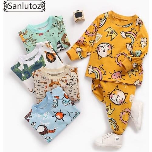 Sanlutoz Newborn Baby Girls Clothes Cotton Winter Baby Clothing Fashion Cartoon Baby Set 2pcs for Little Child