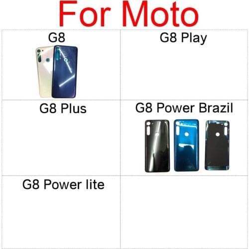 Battery Door Housing Glass Back Cover For Motorola Moto G8 G8 Play G8 Plus G8 Power Lite Back Battery Rear Case Housing Adhesive