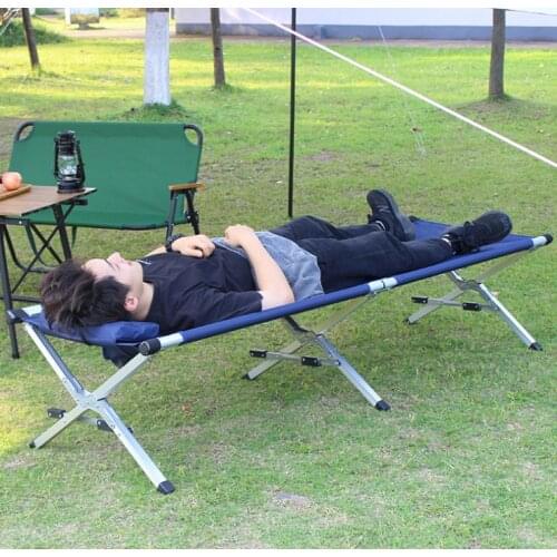 Courtyard lunch break Lightweight outdoor camping collapsible bed Convenient camping fishing outdoor foot camping bed