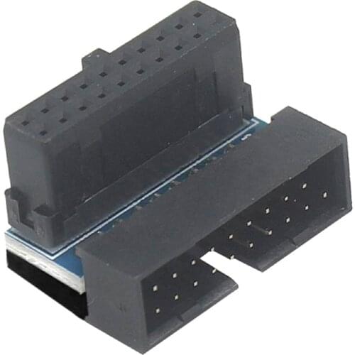 Desktop Computer Motherboard USB3.0 19P 20P Adapter Upright Plug-in Needle Seat Turn 90 Degree Steering Elbow Installed Liner
